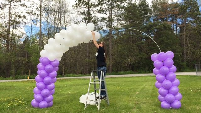 Outdoor Balloon Arch #1 - Balloon Decoration Tutorial смотреть онлайн