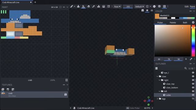 Making the Crab in Blockbench! Mincraft Live Mob Vote смотреть онлайн
