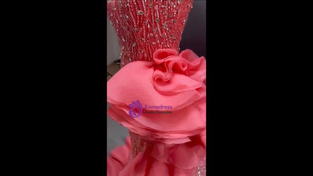 kemedress Fuchsia Straps Sequins Crystal Prom Dres смотреть онлайн