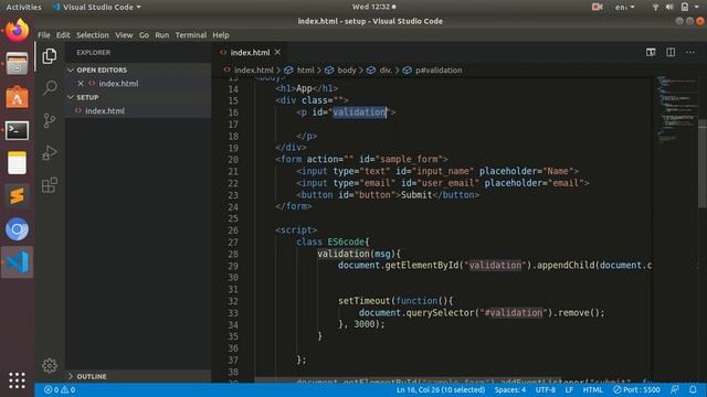 ES6 form validation смотреть онлайн