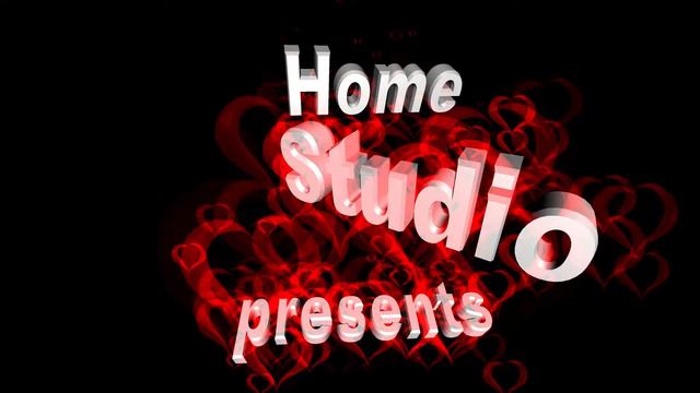 Заставка для начала свадебного фильма с 3D титрами: HOME STUDIO PRESENTS с эффектом контура сердече