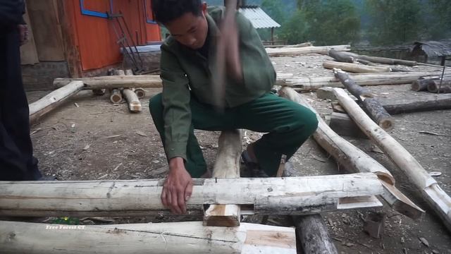 Harvest the garden of guava, lemon and bring it to the market to sell, build a wooden kitchen EP 35 смотреть онлайн