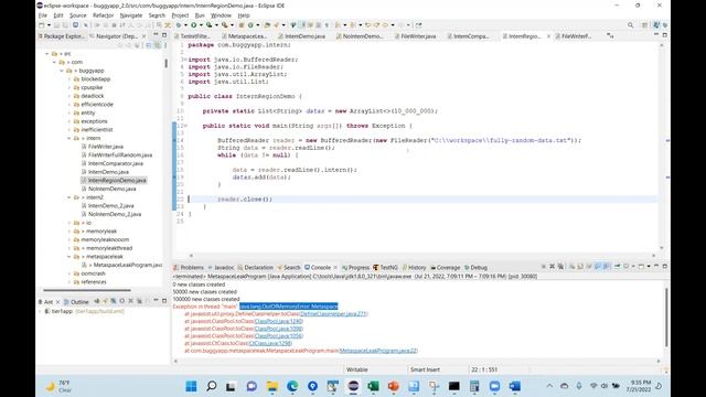 In which region intern strings are stored? смотреть онлайн