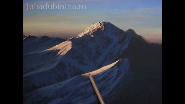 Горный пейзаж пастелью смотреть онлайн