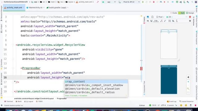 Android kotlin Coroutines with Retrofit part -2 in hindi смотреть онлайн