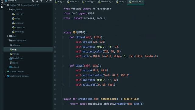 How to create a pdf file in fastapi смотреть онлайн