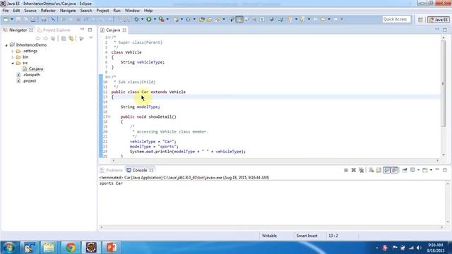 Java Inheritance Example (Vehicle) | Java Tutorial смотреть онлайн