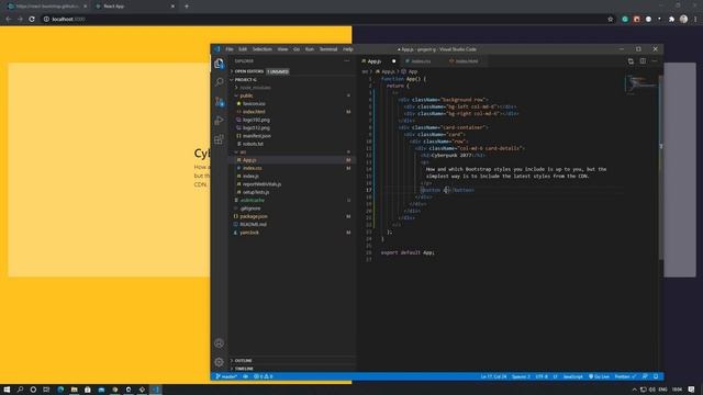 Creating Glassmorphism Design Using React JS, Bootstrap & CSS - How To Use Glassmorphism Design смотреть онлайн
