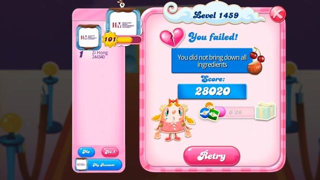 Candy Crush Game Over: No More Possible Switches (landscape) смотреть онлайн