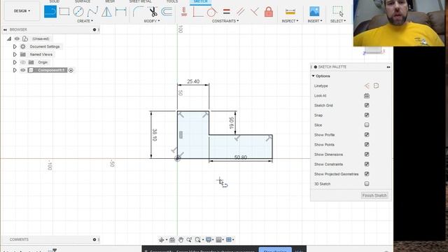 IED Fusion360 - Sketch & Extrude w/Dimensions смотреть онлайн