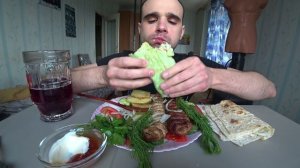 МУКБАНГ АСМР / НАРЕЗКИ ЛУЧШЕЕ - ШАУРМА / 27. 07. 2023 / EATING ASMR Mukbang #694