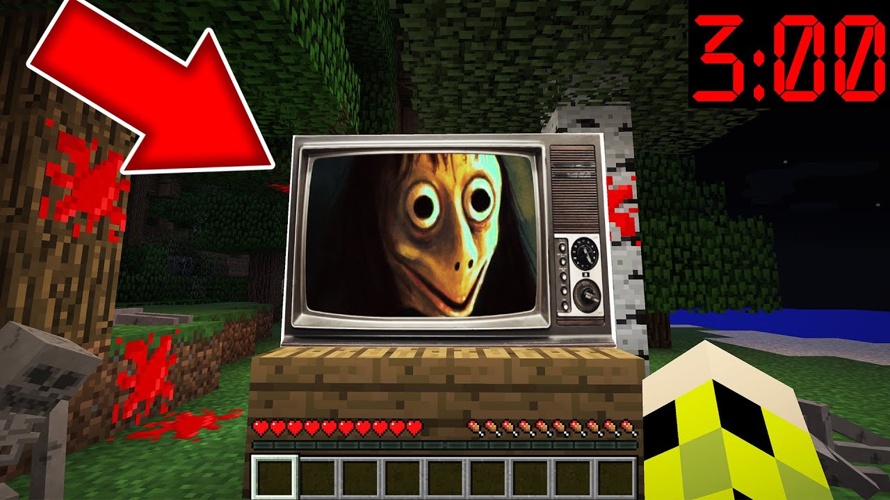 МОМО в телевизоре в 3 ЧАСА НОЧИ в МАЙНКРАФТ ! Испытания НУБ И ДЕВУШКА MINECRAFT смотреть онлайн