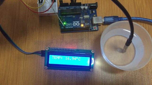 DS18B20 WATERPROOF TEMPERATURE SENSOR WITH ARDUINO. смотреть онлайн