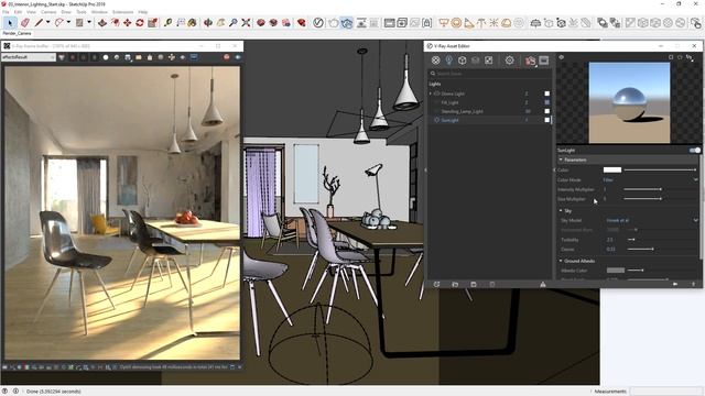 V-Ray Next for SketchUp – How to light an interior day scene смотреть онлайн
