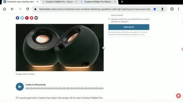 Creative Pebble Pro wireless desktop speakers Launches with RGB lighting designed for gamers