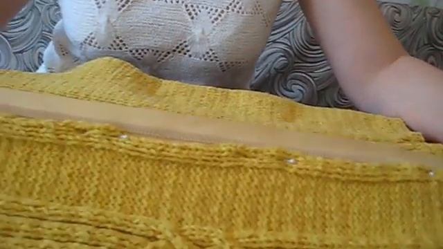 Вязание спицами, кофта-кардиган, вшивание молнии смотреть онлайн