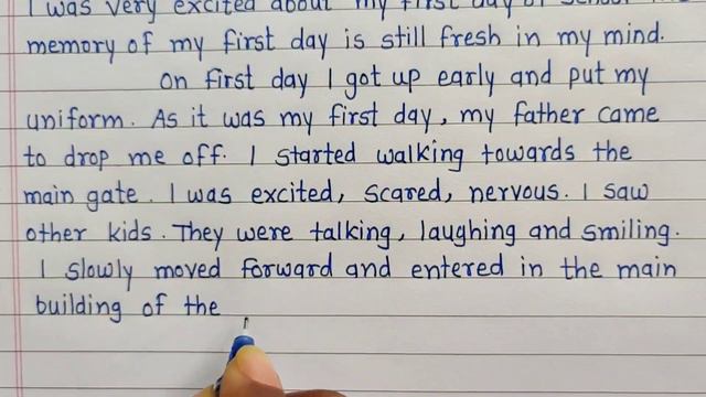 My first Day at School | How I spent My First Day at School | First Day of School essay in English смотреть онлайн