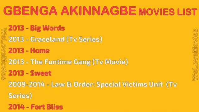 GBENGA AKINNAGBE MOVIES LIST смотреть онлайн