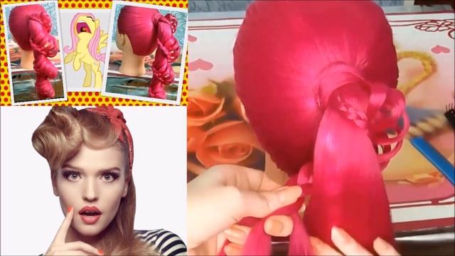 Прически на Новый год ?Высокий хвост с плетением?Спиральная коса смотреть онлайн