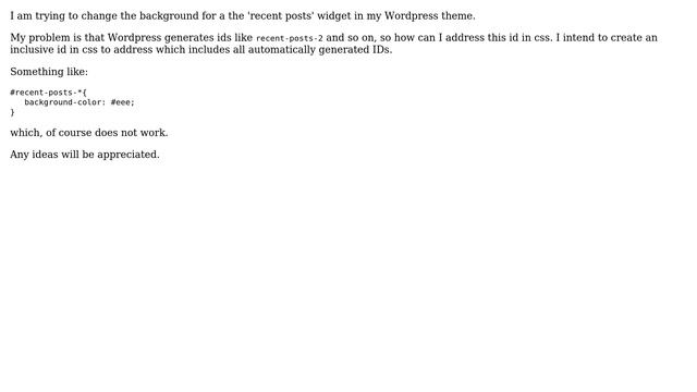Wordpress: Address automatically generated ids in css (2 Solutions!!) смотреть онлайн