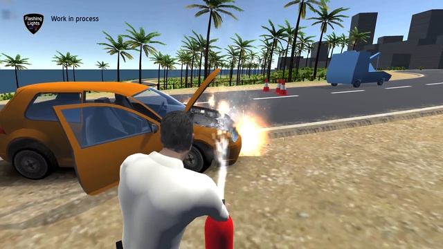 Fire, Trunk & Traffic Cones Test - Flashing Lights game смотреть онлайн