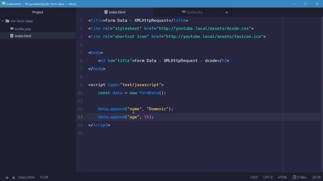 Form Data (FormData) in Javascript (with AJAX) смотреть онлайн