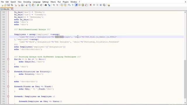 PHP With Bootstrap3 Tutorial | Using Foreach Loop for Printing Multidimentional Arrays Part 39 смотреть онлайн