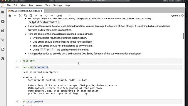 Mastering Python - User Defined Functions - 03 Doc Strings смотреть онлайн