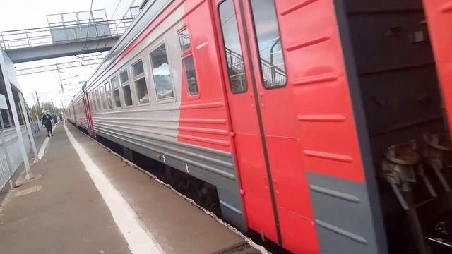 Электропоезд эт2м-109 Сообщением Санкт-Петербург Любань Отправляется с платформы Тосно-2 смотреть онлайн