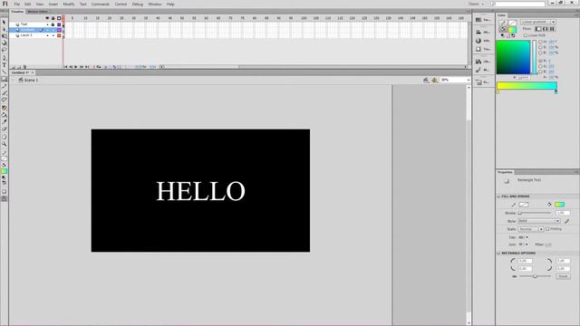 How to quickly make a gradient text in Flash смотреть онлайн