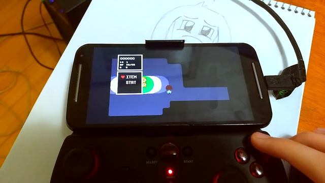 Droidtale (Unofficial Undertale port to Android) - Testing with a bluetooth gamepad. смотреть онлайн