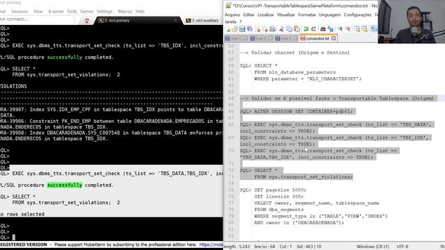 Oracle Transportable Tablespace: Movimentando tablespaces entre Sistemas Operacionais Iguais смотреть онлайн