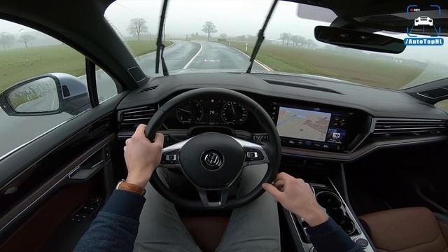 2019 VW Touareg R LINE REVIEW POV Test Drive on AUTOBAHN & ROAD by AutoTopNL смотреть онлайн