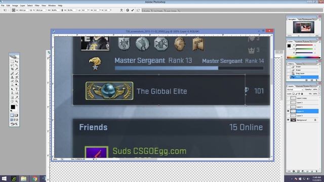 How to Photoshop your CSGO rank to Global Elite ! смотреть онлайн