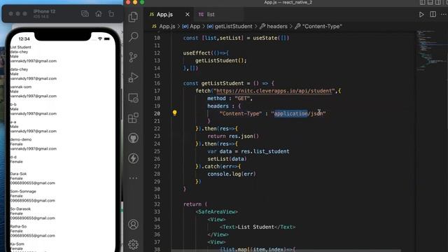 ReactNative fetch data from API смотреть онлайн