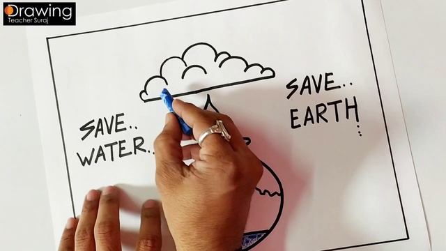 How to draw Save Water Save Earth Poster Drawing for First Price 100% смотреть онлайн