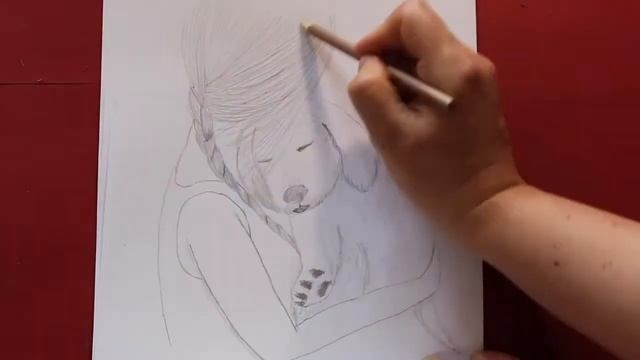 Как нарисовать девочку и щенка Лучшие друзья How To Draw Girl And Puppy The Best Friend Cute Drawin