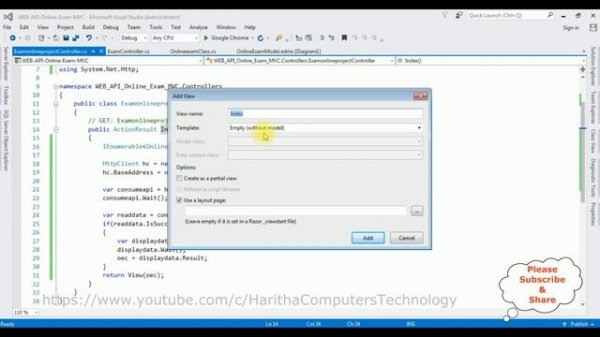 ASP.NET MVC WEB API Project Online Exam Quiz Application