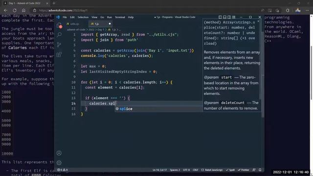 Advent Of Code 2022 Day 1 смотреть онлайн