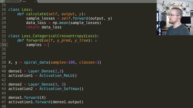 Neural Networks from Scratch - P.8 Implementing Loss смотреть онлайн