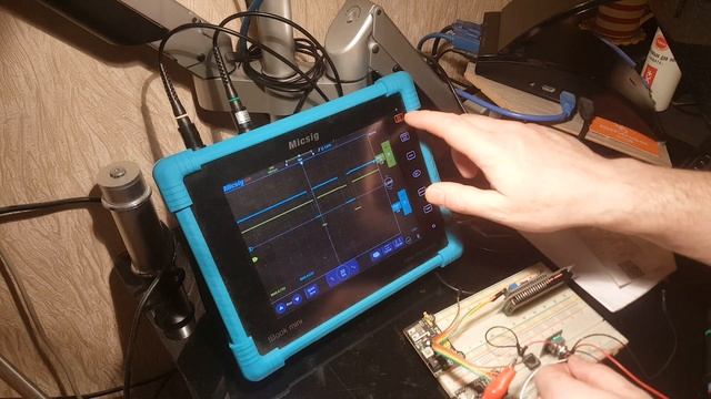 Работа энкодера на осциллограмме