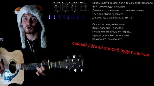 Сплин - Выхода нет: как играть на гитаре без баррэ, аккорды, разбор, cover смотреть онлайн