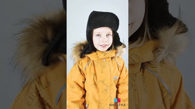 NikaStyle, зимний комбинезон 8з3322 (горчичный)