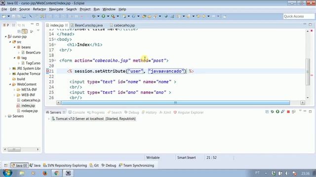 JavaServer Pages (JSP) - Video 16 expression linguagem смотреть онлайн