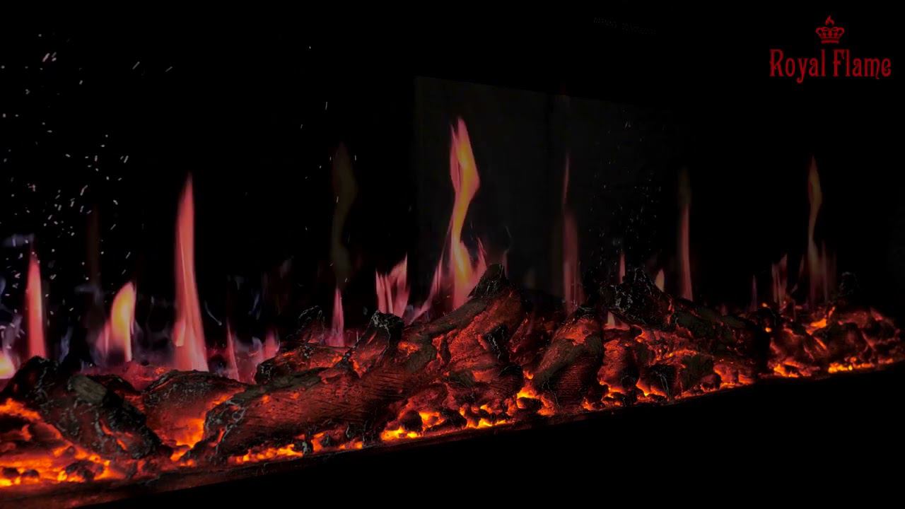 Электрический очаг Royal Flame 5D V-ART: обзор пламени смотреть онлайн