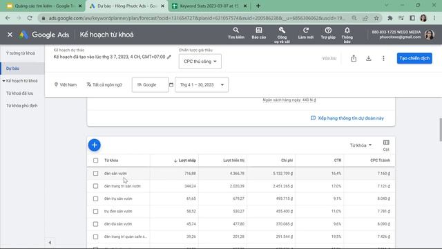 Dự tính số lượt nhấp, cpc, chị phí quảng cáo Google Ads смотреть онлайн