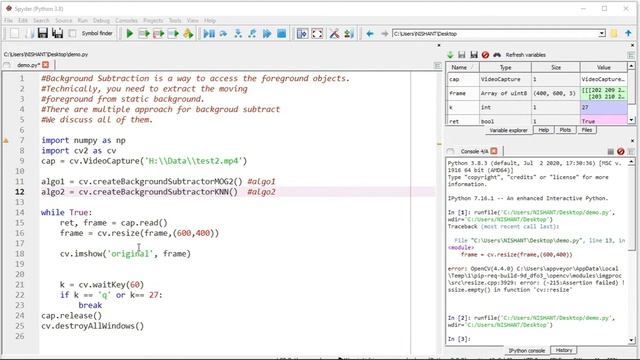 Lecture 40 - Video Background Removal Using Algorithm | Image Processing |Computer Vision| OpenCV смотреть онлайн