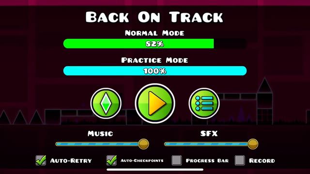 BACK ON TRACK | GEOMETRY DASH ПРОХОЖДЕНИЕ 2 УРОВНЯ смотреть онлайн