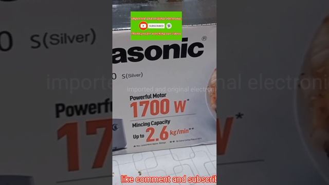 Panasonic meat mincer/Panasonic MK-GJ1700 meat grinder original/powerful/new model/review unboxing смотреть онлайн
