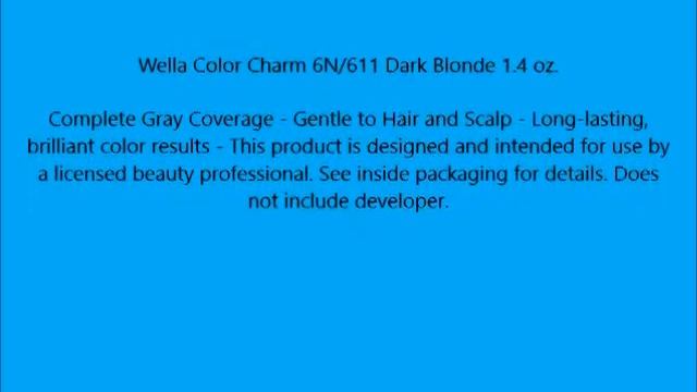 Wella Color Charm 6N 611 Dark Blonde 1 4 oz смотреть онлайн